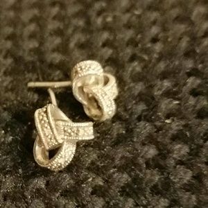 Kays Jewelers Infinity Knot Sterling Silver Studs