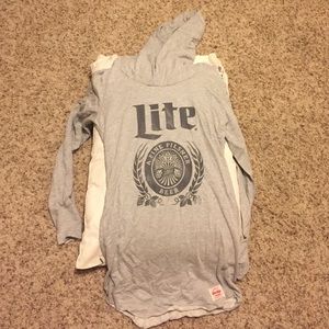 Miller Lite grey pullover hoodie