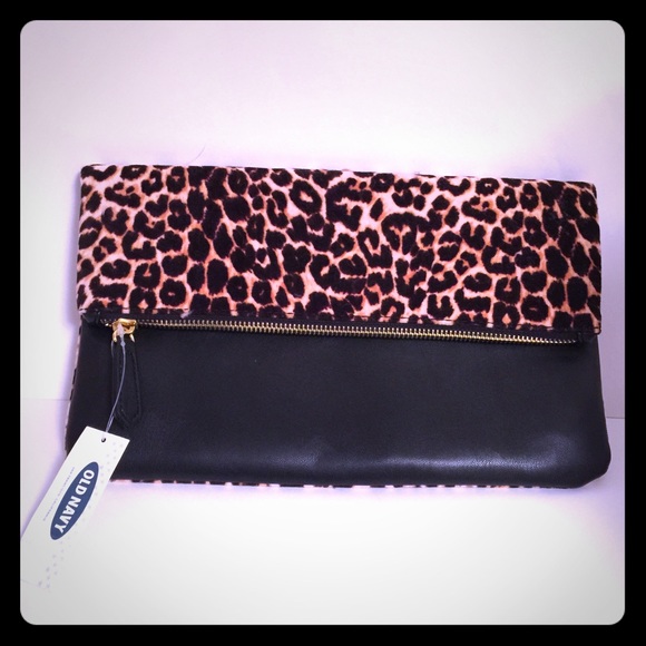 Old Navy Leopard Clutch