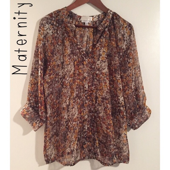 MM Couture Tops - MM Couture for A Pea in the Pod flowy top sz M
