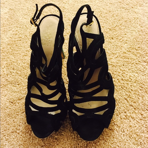 Vince Camuto black and blue high heels