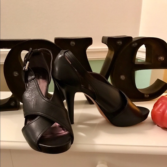 Coach Black Leather Shoes