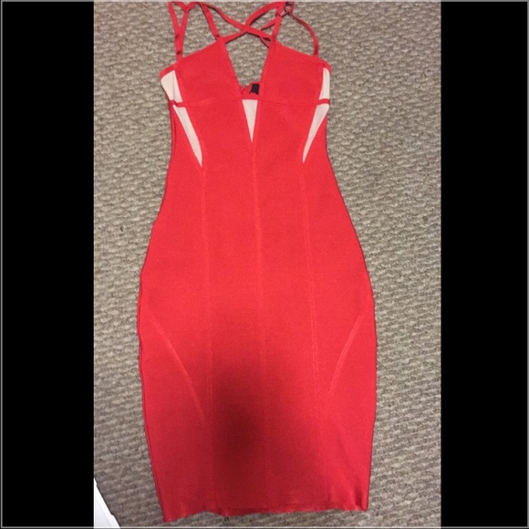 Missguided Red Premium Bandage Dress