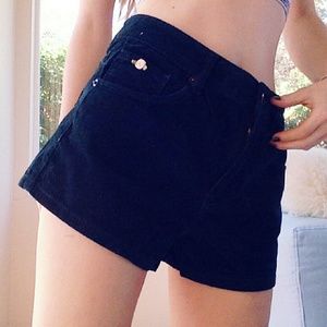 70's DOLL CORDUROY SHORTS {EMERALD}
