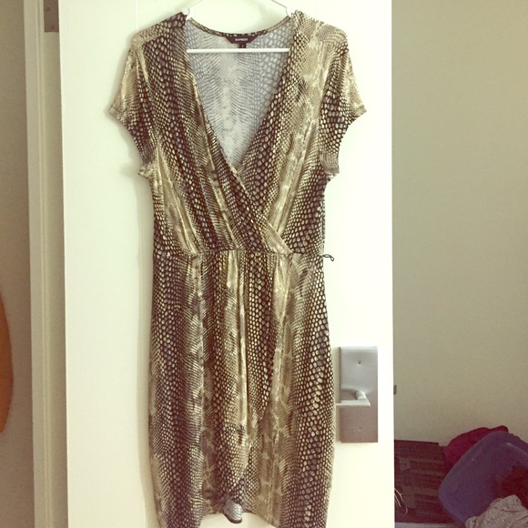 Express snake skin print dress