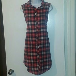 Multi wear plaid dress