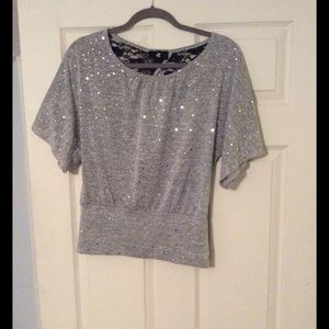 Grey & black shirt that sparkles