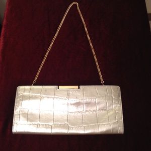 Milly Isabella Crocodile Embroidered Clutch