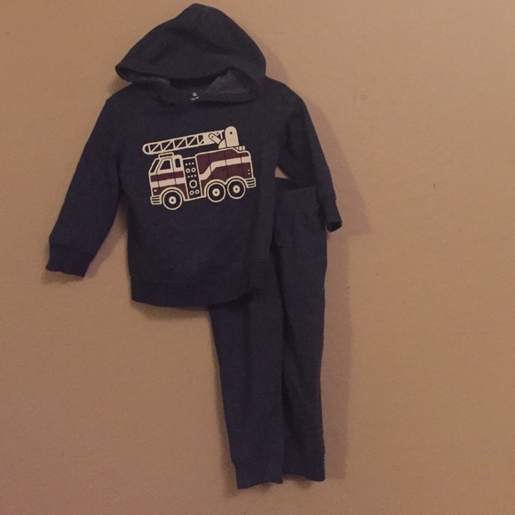 Fire truck two piece sweatsuit