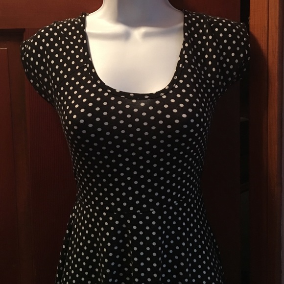 Black and white polka dot dress - Picture 2 of 4