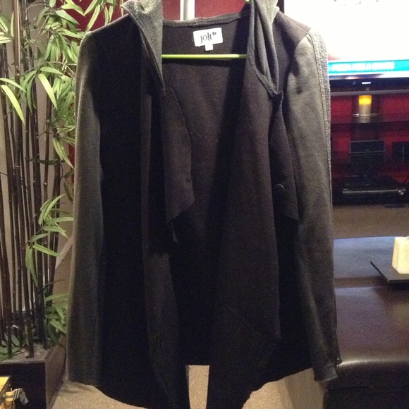 Black and grey mid length sweaters