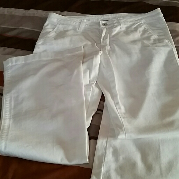 Women's White boot cut jeans