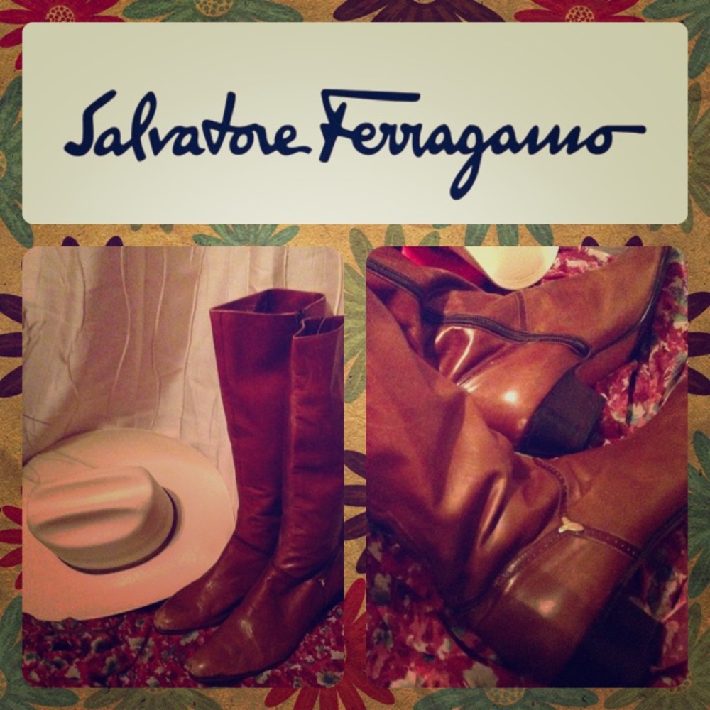 🎯sale🎯Vintage SalvatoreFerragamo leather boot-8
