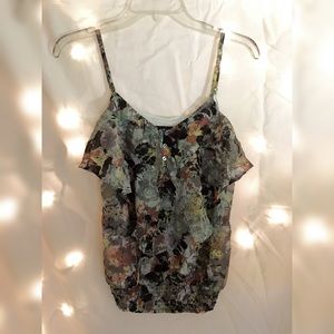Floral/Earth Pattern Bebe Blouse