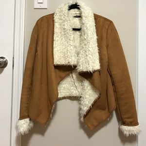 Brandy Melville fur suede coat