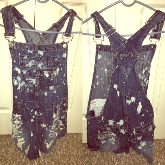 Cutoff Distressed Overalls