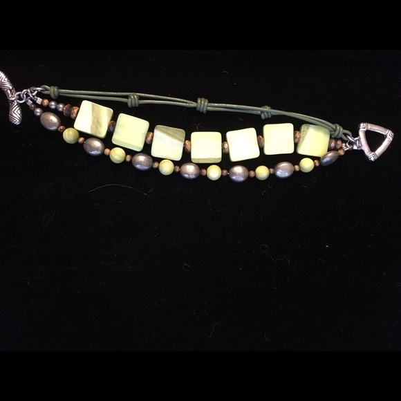 Green Mother of Pearl Silpada Bracelet