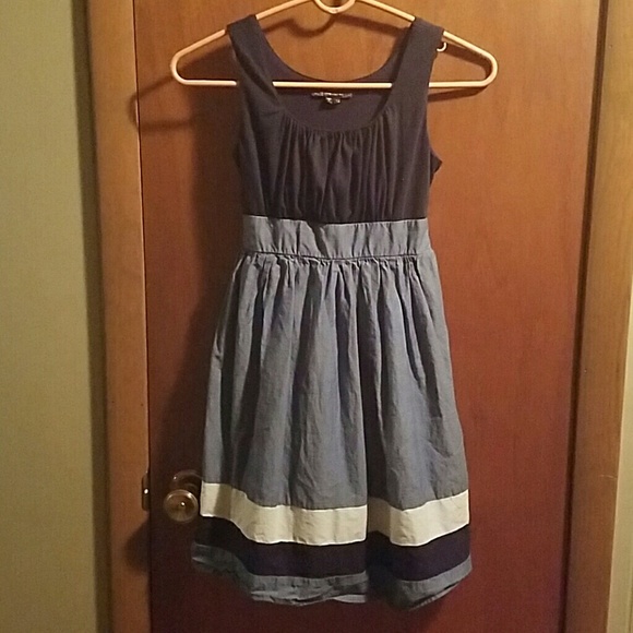 Navy blue and denim dress