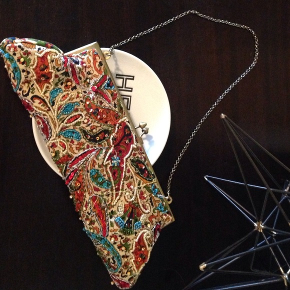 FINAL SALE Sequin & Beaded Clutch