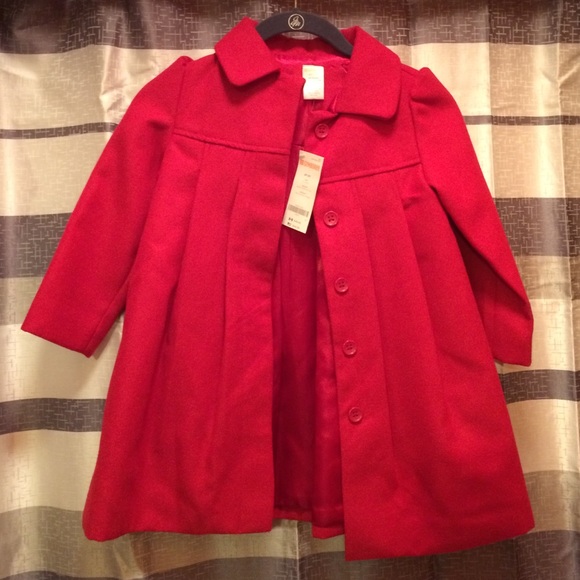 Gymboree Red Velvet Pea Coat