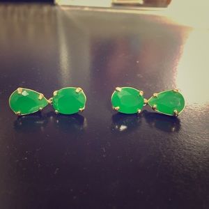 Kate Spade Emerald tear drop earrings