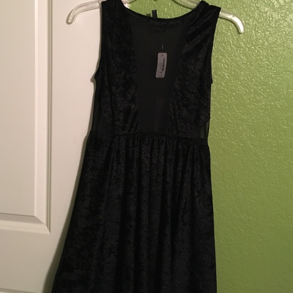 Black Velvet Peekaboo Dress