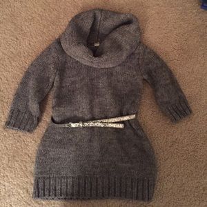 Cherokee Girl's Cowl-Neck Belted Tunic Sweater