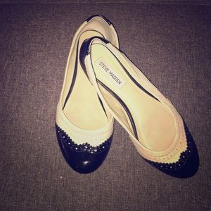 Black and Cream flats