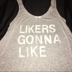 Zara Graphic stretch tank size S Likers Gonna Like