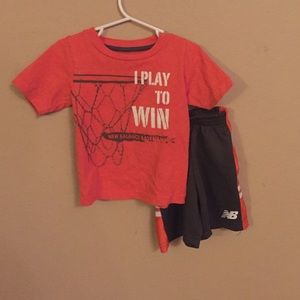 New Balance t-shirt and basketball shorts set