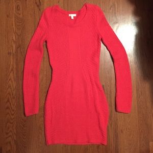 Medium coral sweater dress