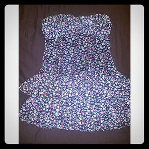 Express strapless floral dress