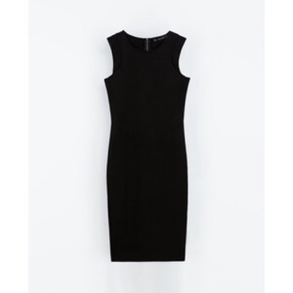 Zara NWOT knee length little black dress