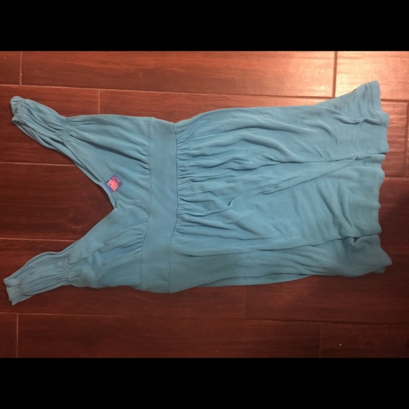 Light blue beach cover up.