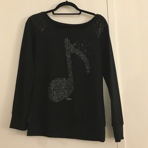 Glee Music Note Lightweight Sweatshirt