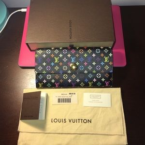 Louis Vuitton Multicolor Sara Wallet (Bleuet)