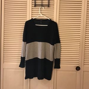 Black and Grey Sweater Dress