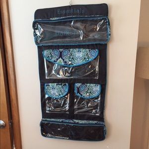Hanging toiletries carrier