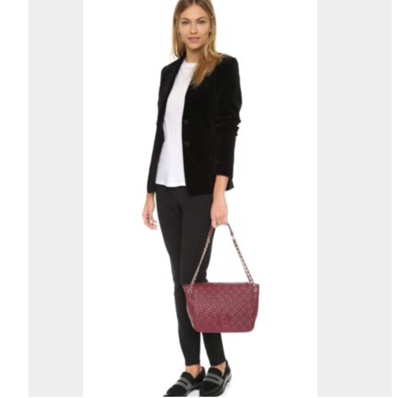 Tory Burch Marion Quilted Burgundy Shoulder Bag - Picture 3 of 4