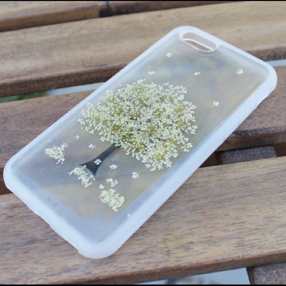Real pressed dried flowers bumper phone case