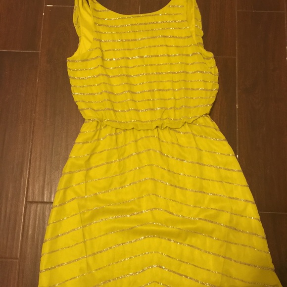 Lime dress with silver design