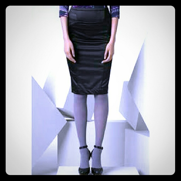 Just Cavalli navy blue satin pencil skirt