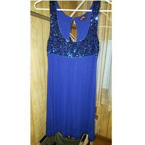 Royal blue dress with sequins by Forever 21