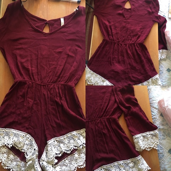 Burgundy romper