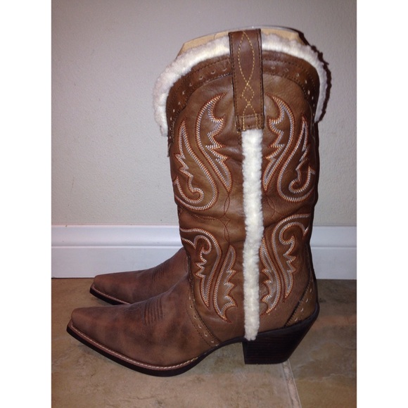 Fleece-lined Dan Post cowboy boots