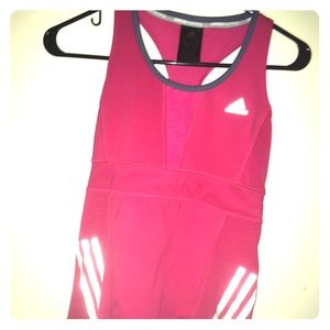 Hot pink adidas top