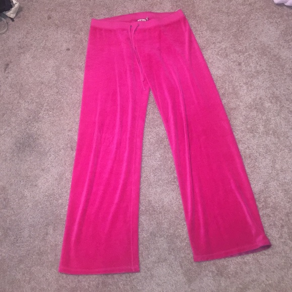 hot pink velvet pants