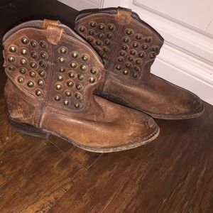 Frye ankle studded boots
