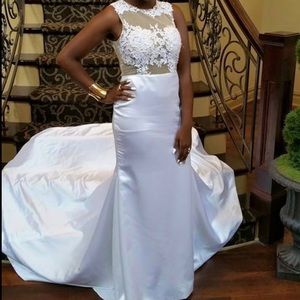 White Lace PROM Dress
