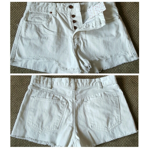 Free People High Rise Cutoff Jean Shorts - Picture 3 of 4